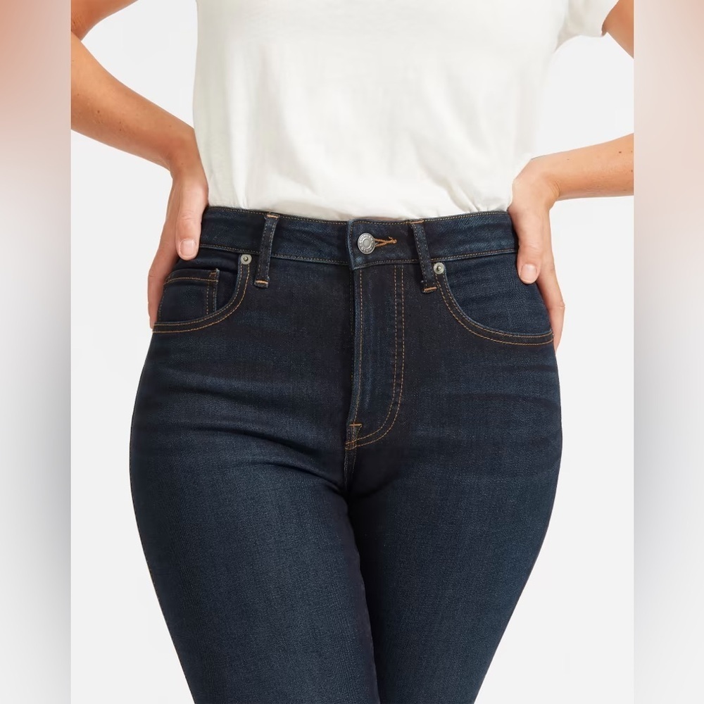 Everlane The Curvy High Rise Skinny Jean Crop size 27 Dark Wash NWOT